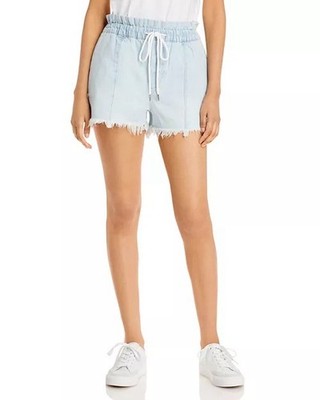 Pistola Women s Cooper Blue Paperbag Seamed Denim Cutoff Frayed Hem Shorts Small