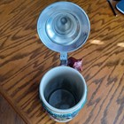 RARE GERZIT German Beer Stein Fox Handle Pewter Lid 11" Deer Elk Stag Wild Boar — photo 8