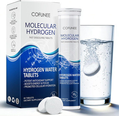 Hydrogen Tablets with Magnesium - H2 Molecular Hydrogen Tabs for Drinking Water,