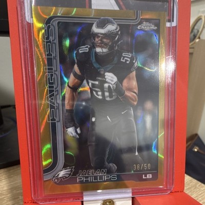 Topps Chrome 2025 Jaelan Phillips GOLD /50 #192 Phil Eagles. Perfect condition 