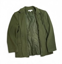 VTG Harve Bernard Olive/Greene Blazer Jacket 12 Wool/Cashmere Office Luxury