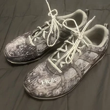 HUK ATTACK PERFORMANCE FISHING SHOES CAMO GREY. Mens SIZE 10 NICE!