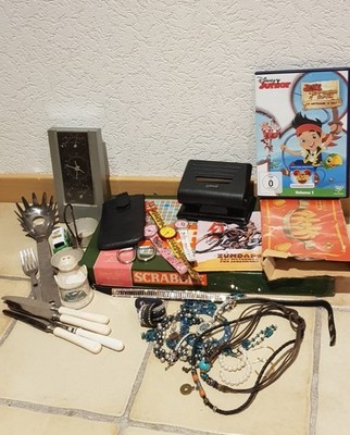 Schmuck Uhren Konvolut Trödel Konvolut Scrabble Disney Junior Perlenschmuck 
