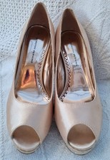 Dorothy Perkins Women's High Heel Peep Toe Court Diamanté Detail Shoes Size 7