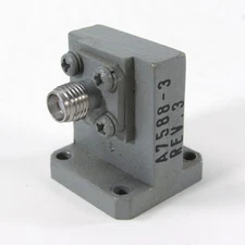 GHZ Microwave A7588-3 REV 3 WR42 to SMA Female Waveguide Adapter 18-26.5 GHz
