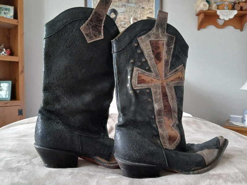 LADIES VINTAGE STETSON HANDMADE WESTERN POINT TOE BOOTS 12-021-6102-0305 SIZE 6