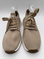 Nautica Shoes Womens 8 Knitted Low Top Sneakers Beige Lace Up Casual Comfort