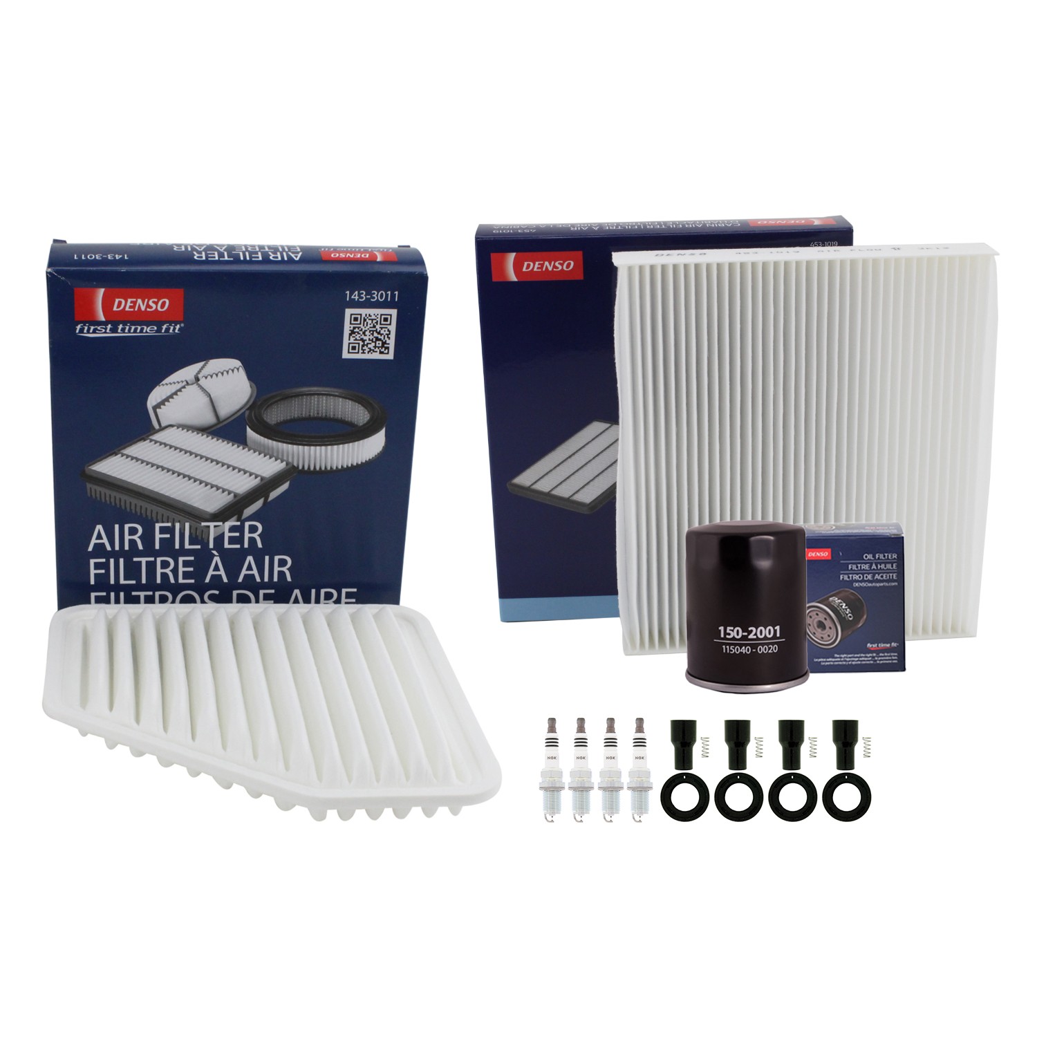 Denso Tune Up Kit NGK 4 Spark Plugs  Boots Kit for Scion xB 2.4L L4 GAS 2AZ-FE