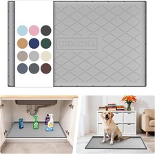 Under Sink Mat for Kitchen Waterproof, 34" x 22" Silicone Under Sink Mat for