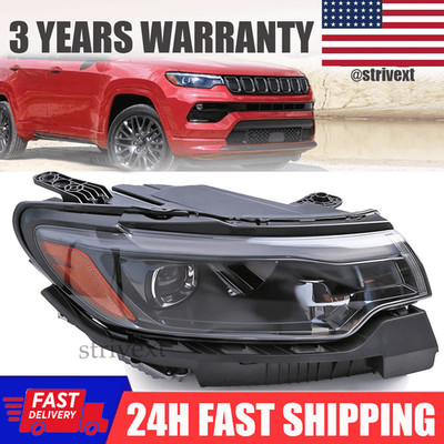 LED Headlight Assembly Right Passenger Rh 68441586AG For 2022-2026 Jeep Compass