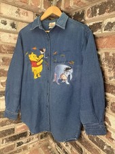 Vintage Disney Store Winnie the Pooh  Eeyore embroidered ribbed Denim NWOT
