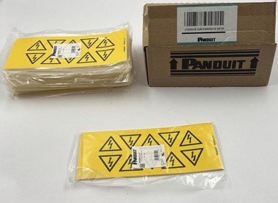 LOT OF 200 PANDUIT PESW-C-1Y ISO WARNING SYMBOL LABELS