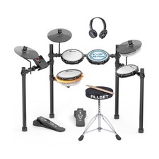 Groove Electric Drum Set - Full Size Electronic Drum Kit with 8" Double Layer...