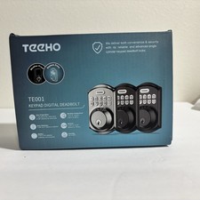 Teeho TE001 Keyless Digital door lock, Key Pad Lock Matte Black, Smart deadbolt