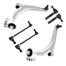  6pcs Front Suspension Kit Front Lower Control Arm Outer Tie Rod Ends Sway Bar 