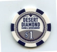 1.00 Chip from the Desert Diamond White Tanks Casino Waddel Arizona