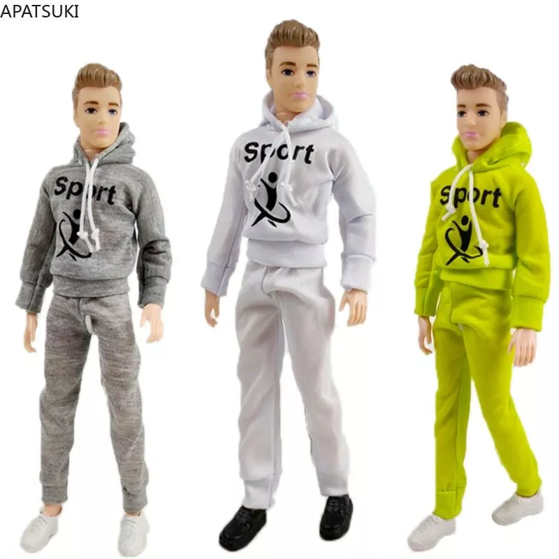 Sports Clothes Set For Ken Boy Doll 1/6 Hoodies Pants Shoes Accessories  Outfits