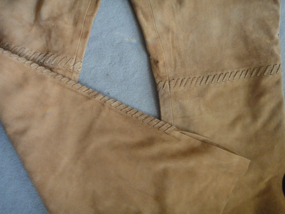 Springfield L Damen Hose Lederhose Freizeithose Leder braun - Bild 3 von 4