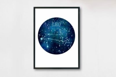 Aquarell Löwe Sternzeichen Wandkunst A4 Bild Poster Kunstdruck Druck Deko 