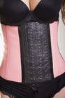 Real Curvy Women Pink Latex Sport Waist Fajas Colombianas Trainer 3Hook