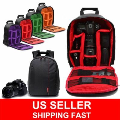 Soft Waterproof Digital Camera Backpack Shoulder Bag for Canon Nikon Sony DSLR