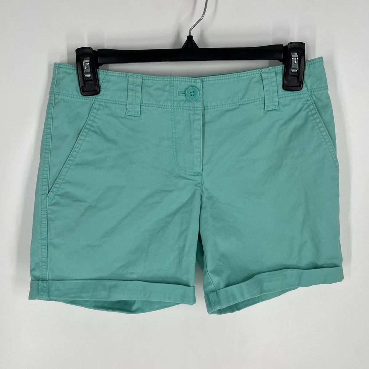 Tommy Bahama Womens Teal Sail Away Twill Shorts Size 0