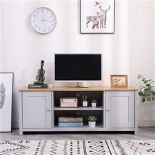 2 Doors TV Stand Media Cabinet Entertainment Unit with Shelves for Living Room