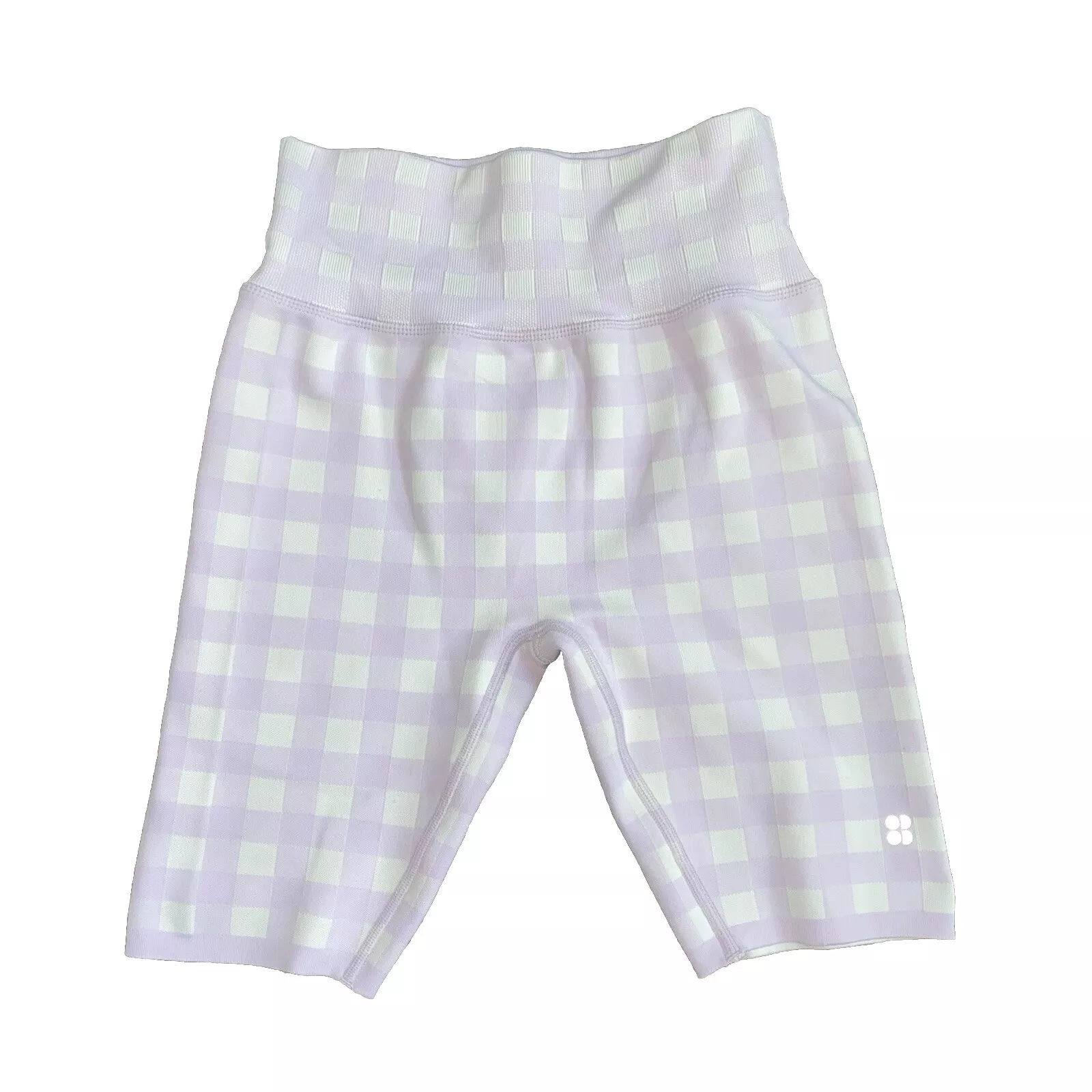sweaty-betty gingham seamless shorts