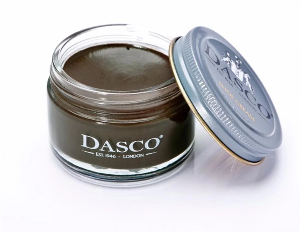 Dasco Shoe Cream Boot Polish Beeswax Shoes Shine Dark Brown Smooth Leather Wax