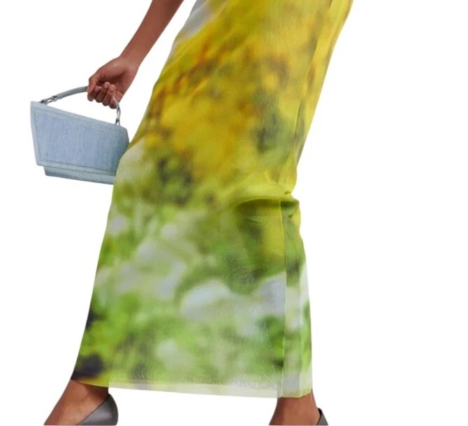Acne Studios Maxi Abito Multicolore Sfocato Taglia XS