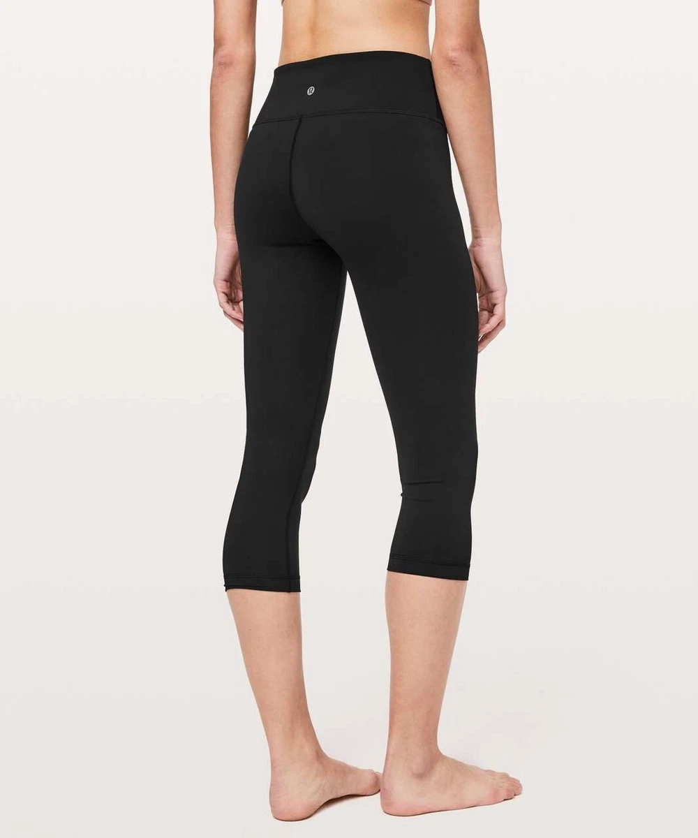 Lululemon Leggings Wunder Under Crop Low Rise Capri Stretch Black 6 Preowned