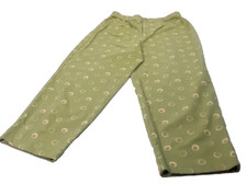 Relativity Women's Size 12 Cropped Pants Polka Dot Green Cotton Blend Stretch
