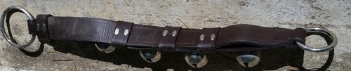 Jingle Bells on Strap 4 Bells with Metal Rings on Ends Sleigh Bells - Picture 2 of 4