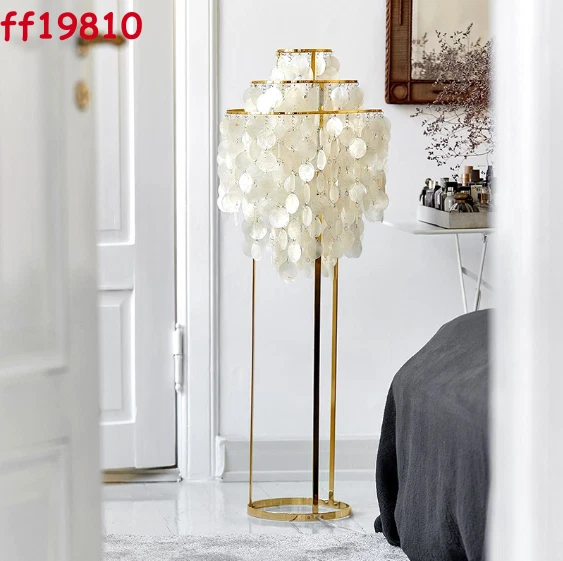 Capiz Shell Floor Lamp Desk Lamp Cascading Discs Curtain Shade