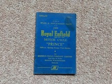 ROYAL ENFIELD PRINCE 148cc MOTORCYCLE 1959 Spare & Replacement  Parts List Book