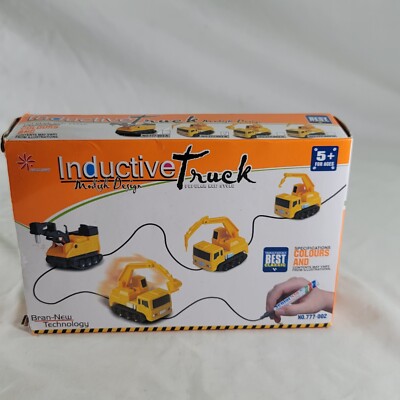 Gold Light Inductive Truck Modish Design Toy - Will Follow Any Drawn Line