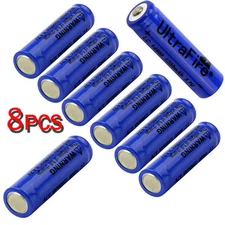 8pcs Lithium 14500 Battery UltraFire 1800mAH 3.7V Li-ion Rechargeable Batteries