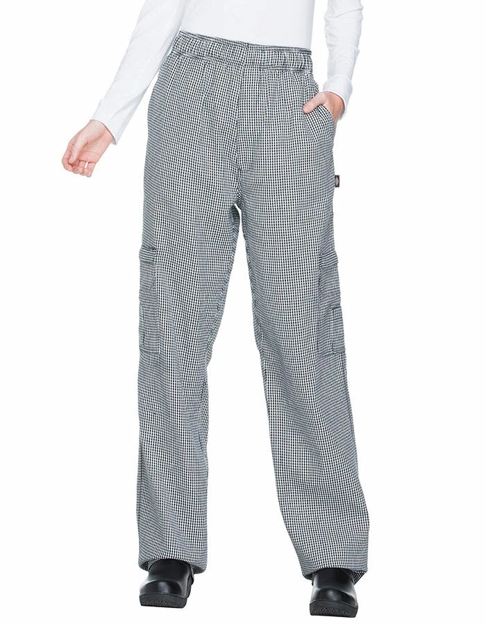 全新带标签 DICKIES UNISEX CARGO 风格 CHEF 裤子 HOUNDSTOOTH DC10 — 第 4/4 张图片