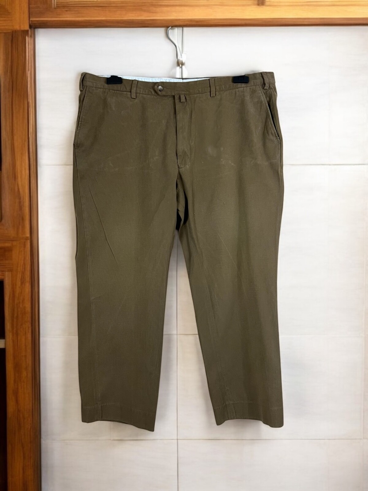 GANT Brushed Newport Chino Pants Mens 42x30 Brown Relaxed Business Casual