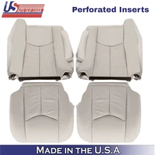 2003-2006 Fits Cadillac Escalade Genuine Leather Front Seat Covers Shale Neutral
