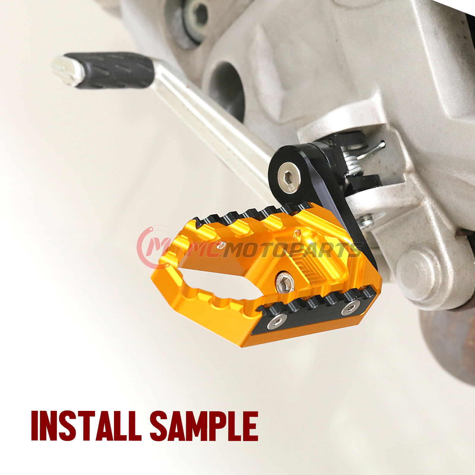 Gold CNC Footpegs Rear TRC 40mm Lower For Yamaha YZF R125 0813 12 11