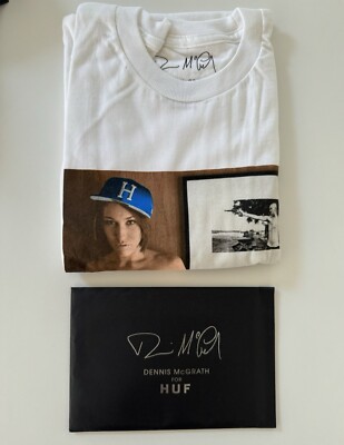 Rare DENNIS MCGRATH FOR HUF Wht Xl Tee Stussy Palace Supreme FTP FTC