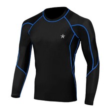 Mens Compression Armour Base Layer Top Long Sleeve Thermal Gym Sports Shirt