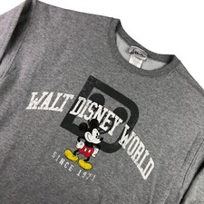 Disney Parks WDW Mickey Mouse Pullover Sweatshirt Gray   Large