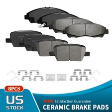 Front + Rear Ceramic Disc Brake Pads Fit For Chevrolet Traverse GMC Acadia Buick