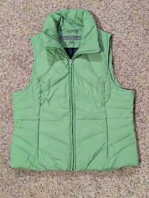 Kenneth Cole Sz L Large Lime Green Womans Vest Down Puffer