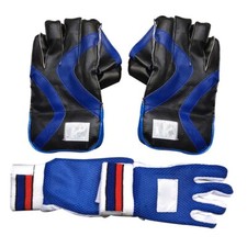 Wicket Keeping Gloves Combo With Inner Gloves Blue men size us