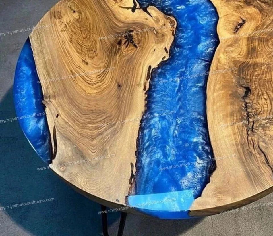 Round Epoxy Resin Tabletop / Epoxy Center Resin Tabletop, Custom Order Resin Tab - Image 2 of 4