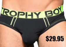 Andrew Christian Brief TROPHY BOY BRIEF 91646, Black: Medium, Large  X-Large