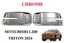 CHROME SIDE MIRROR COVER TRIM FIT MITSUBISHI L200 TRITON MV 2024 2025